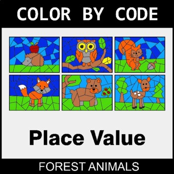 Place Value - Coloring Worksheets | Color by Code