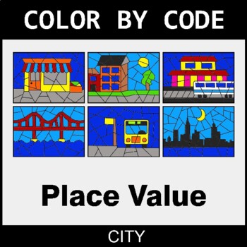 Place Value - Coloring Worksheets | Color by Code