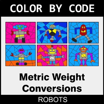 Metric Weight Conversions - Coloring Worksheets | Color by Code