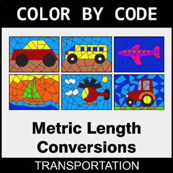 Metric Length Conversions - Coloring Worksheets | Color by Code