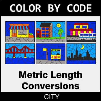 Metric Length Conversions - Coloring Worksheets | Color by Code