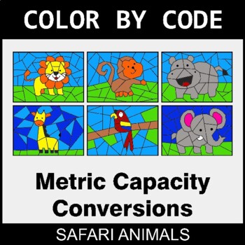 Metric Capacity Conversions - Coloring Worksheets | Color by Code