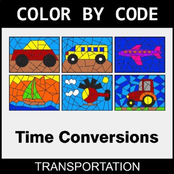 Time Conversions - Coloring Worksheets | Color by Code