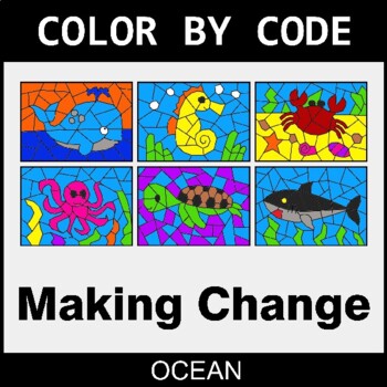 Making Change - Coloring Worksheets | Color by Code