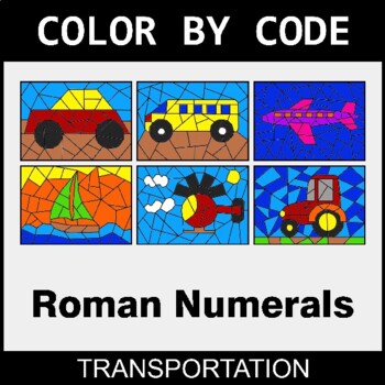 Roman Numerals - Coloring Worksheets | Color by Code