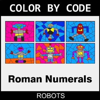 Roman Numerals - Coloring Worksheets | Color by Code