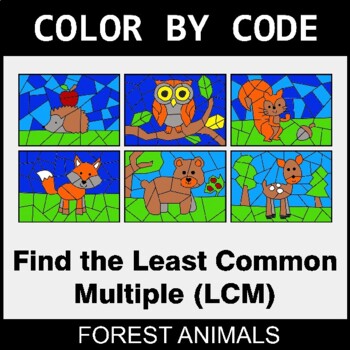 Least Common Multiple (LCM) - Coloring Worksheets | Color by Code