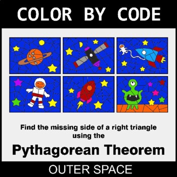 Pythagorean Theorem - Coloring Worksheets | Color by Code