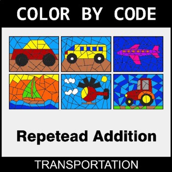 Repeated Addition - Coloring Worksheets | Color by Code