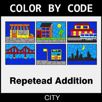 Repeated Addition - Coloring Worksheets | Color by Code