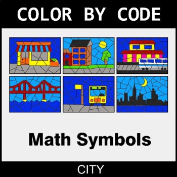 Math Symbols - Coloring Worksheets | Color by Code