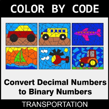 Binary Numbers - Coloring Worksheets | Color by Code
