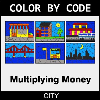 Multiplying Money - Coloring Worksheets | Color by Code