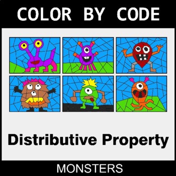 Distributive Property - Coloring Worksheets | Color by Code