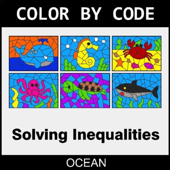 Solving Inequalities with Addition & Subtraction - Coloring Worksheets