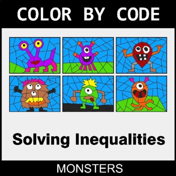 Solving Inequalities with Addition & Subtraction - Coloring Worksheets