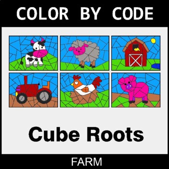 Cube Roots - Coloring Worksheets | Color by Code