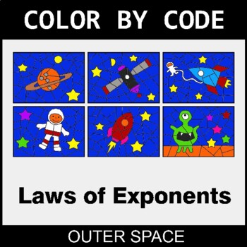 Laws of Exponents - Coloring Worksheets | Color by Code