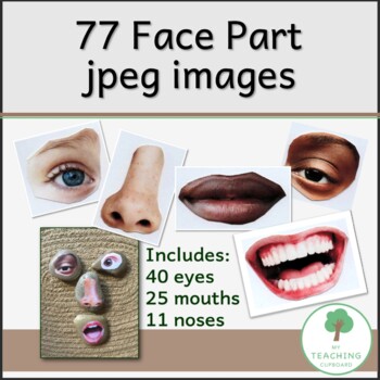 Preview of 77 Photo Graphics of Face Parts for teaching about emotions and feelings