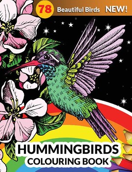 Preview of 78 Adult Coloring Pages Hummingbirds & Beautiful Birds - Printable PDF Download
