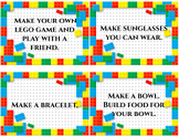 78 Lego Task Cards for STEM Activities or Classroom Fun