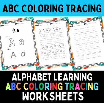 78 Pages Alphabet Learning - ABC Coloring, Tracing by Smarter Education