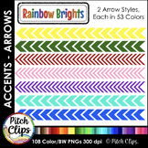 Colored Digital Arrows - Clipart (Clip Art) - Thin and Thi