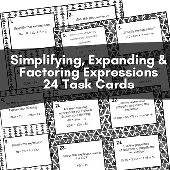 Simplifying Expanding And Factoring Expressions Tpt