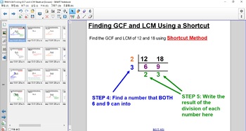 Preview of 7MA1 L04 Finding GCF and LCM Shortcut (Lesson and Worksheets)