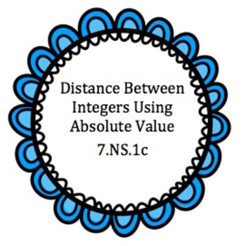 Preview of 7.NS.1c Distance Between Numbers Using Absolute Value