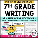 7TH GRADE WRITING UNITS BUNDLE - NARRATIVE WRITING, ARGUME