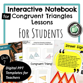 Preview of 7b Congruent Triangles Interactive Notes & Activities | Digital | Slides