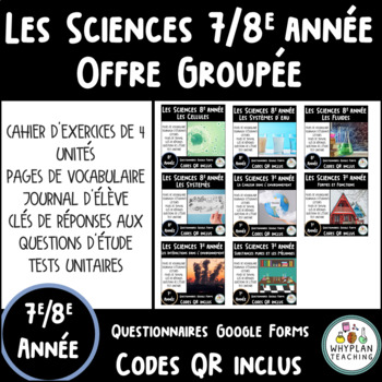 Preview of Les Sciences Ontario - 2022 Curriculum - 7e/8e - Offre Groupée - FRENCH