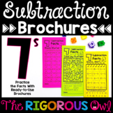 7s Subtraction Brochures - 7 Subtraction Facts Practice Di