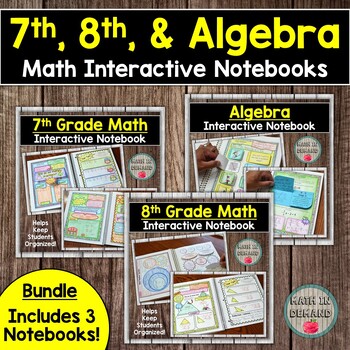 Preview of 7th, 8th, & Algebra Interactive Notebook Bundle
