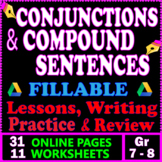 7th & 8th Grade ELA Worksheets: Conjunctions and Compound 