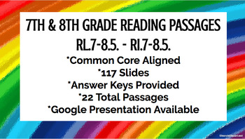 Preview of 7th & 8th Grade Reading Passages - RL.7.5./RI.7.5. & RL.8.5./RI.8.5.