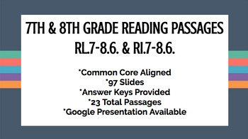 Preview of 7th & 8th Grade Reading Passages - RL.7..6./RI.7.6. & RL.8.6./RI.8.6.