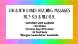 7th & 8th Grade Reading Passages - RL.7.9./RI.7.9. - RL.8.