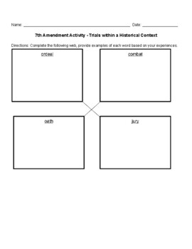 Preview of 7th Amendment Historical Trial Forms Simulations Lesson Ordeal Oath Combat Jury