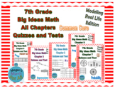 7th Big Ideas Math All Chapters Quizzes and Tests Bundle -