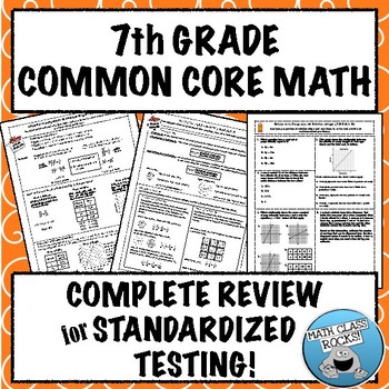 Preview of 7th GRADE MATH COMMON CORE REVIEW