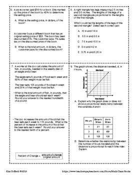 7th grade math review common core by math class rocks tpt