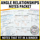 7th Grade Angle Relationships Guided Notes Complementary S
