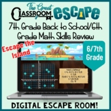 7th Grade Back To School Math Activity Escape Room Review 