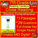 7th Grade Reading Comprehension Passages and Questions Lit