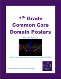 7th Grade Common Core Domain Posters with Black Background