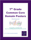 7th Grade Common Core Domain Posters with White Background