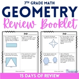 Geometry Review Booklet for 7th Grade Math