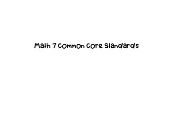Preview of 7th Grade Common Core Math Standards
